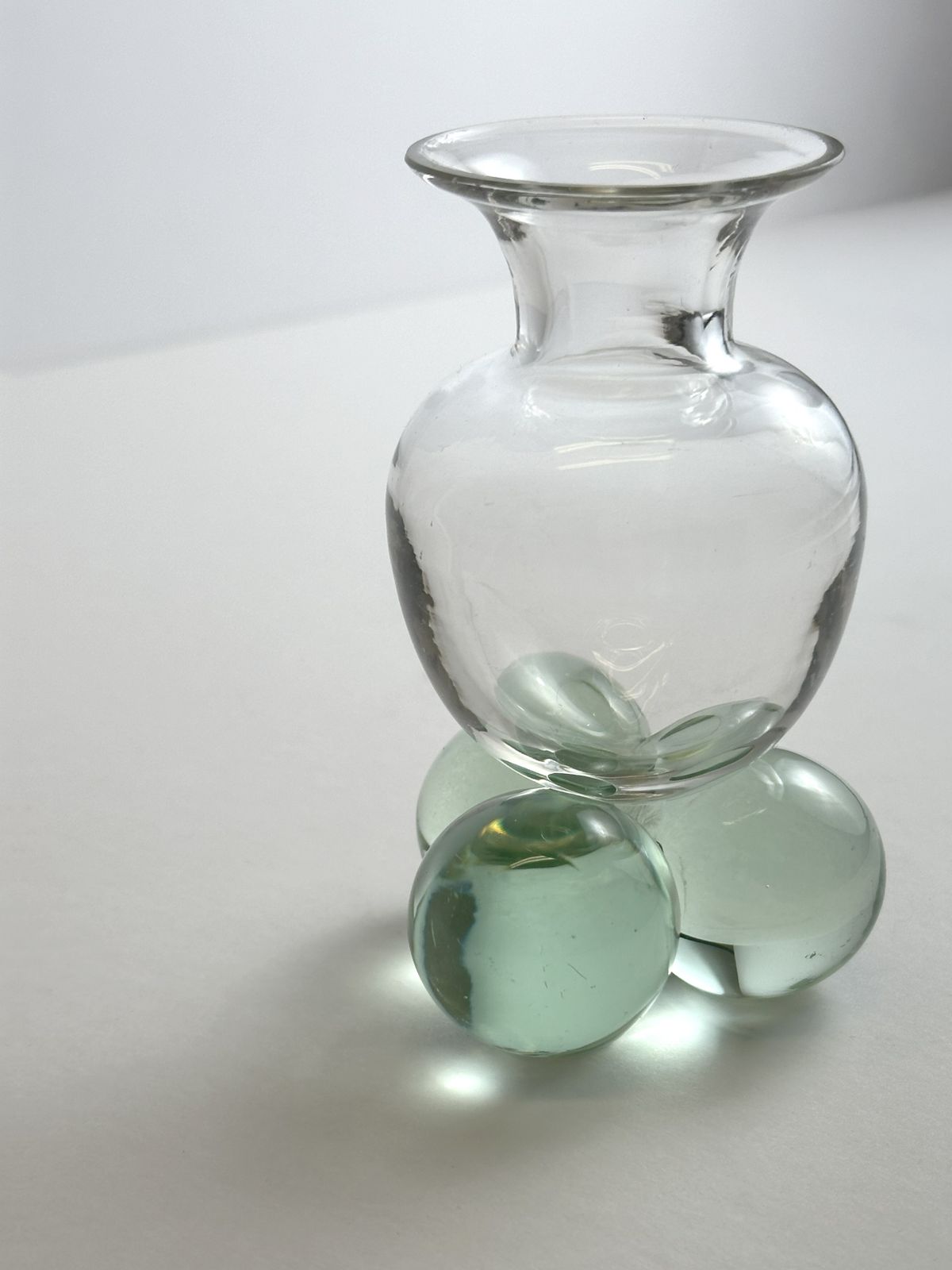 Harrach Soap Bubble Bud Vase, Antique Bohemian Czech Glass, Circa 1900 photo for sale