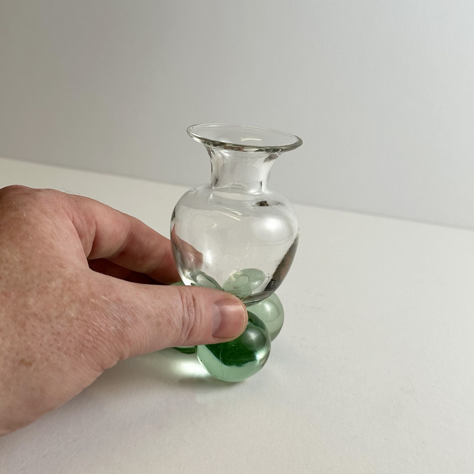 Harrach Soap Bubble Bud Vase, Antique Bohemian Czech Glass, Circa 1900 photo vinterior