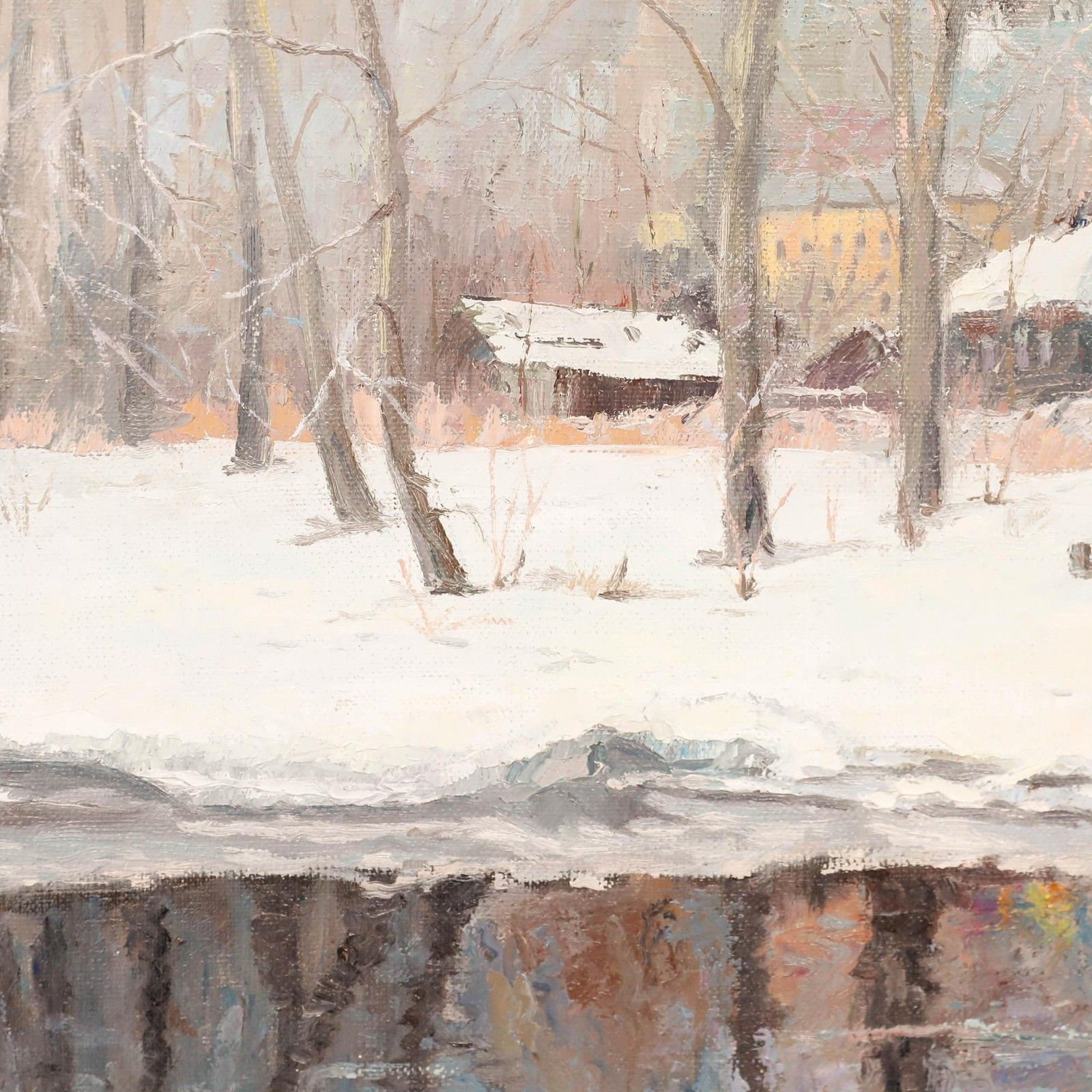 20th Century Oil Winter Woodland photo 325.0