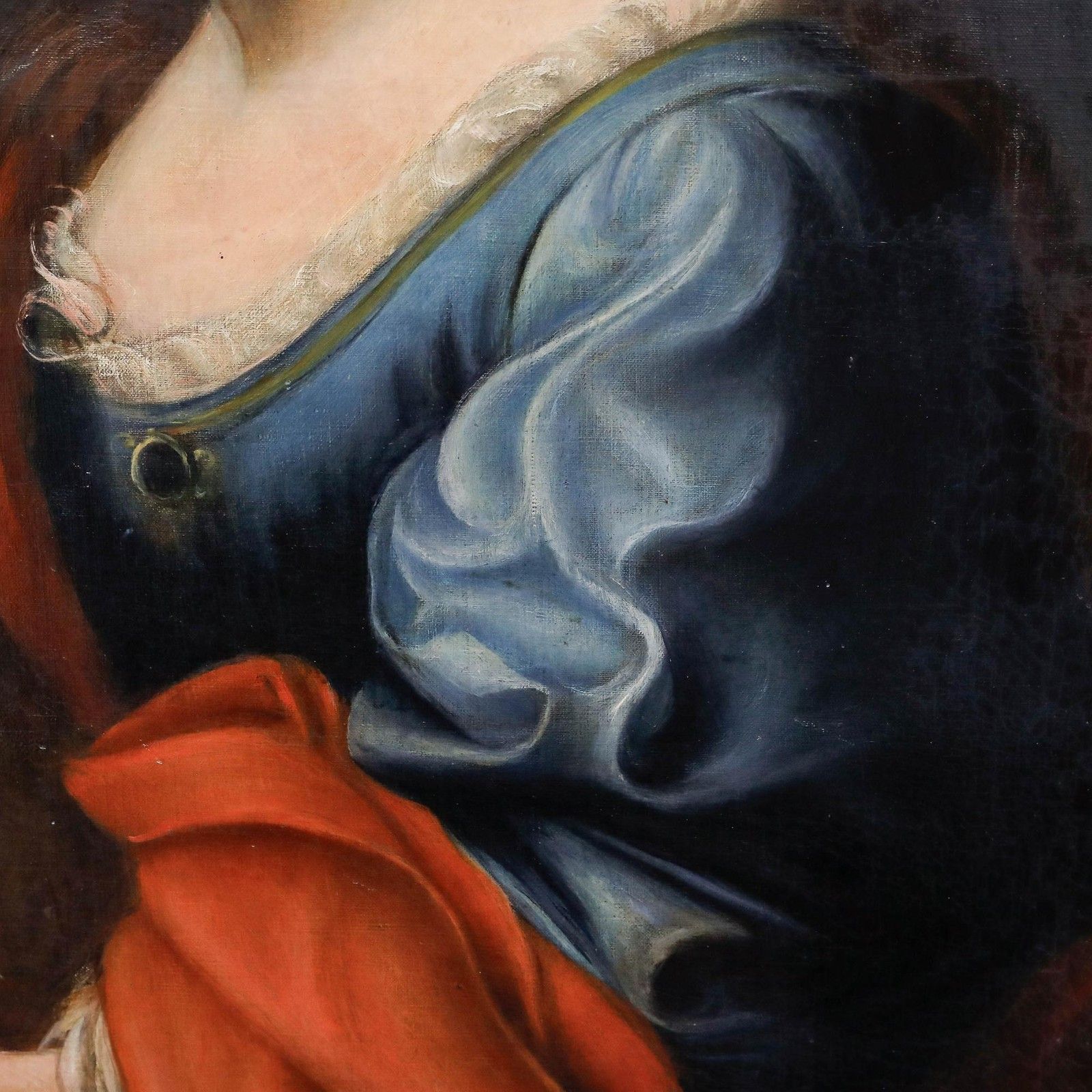 After Carlo Dolci Framed 19th Century Oil, Saint Agnes Of Rome With The Lamb photo 595.0