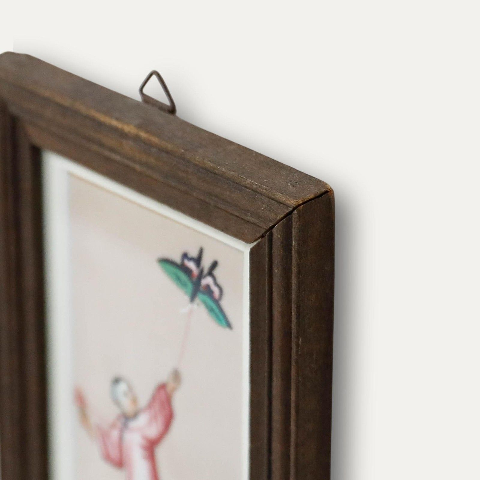 Framed 19th Century Gouache The Butterfly Kite photo vinterior