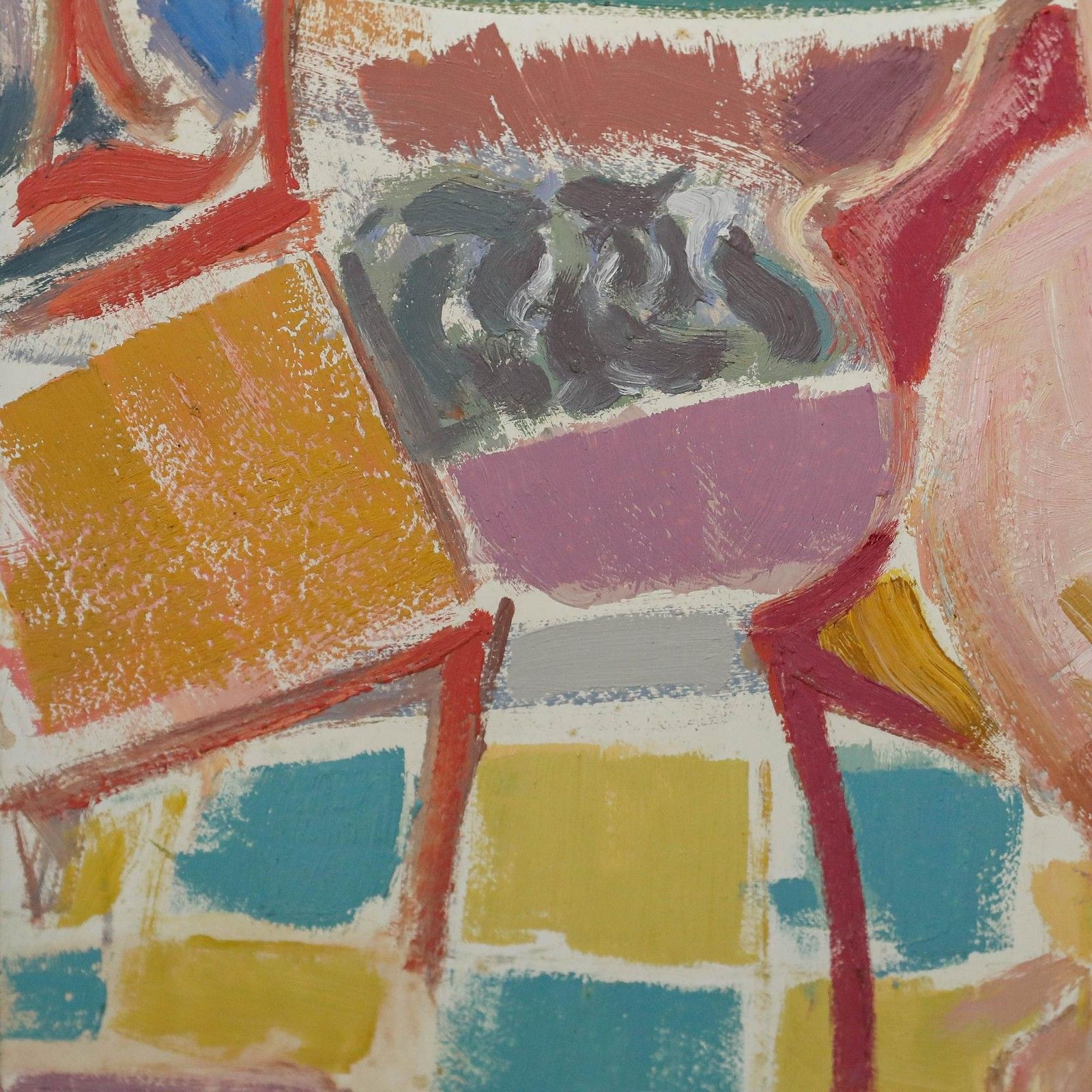 Gerald A. Meares (1911 1975) 20th Century Oil, Nude In A Patterned Room photo buy