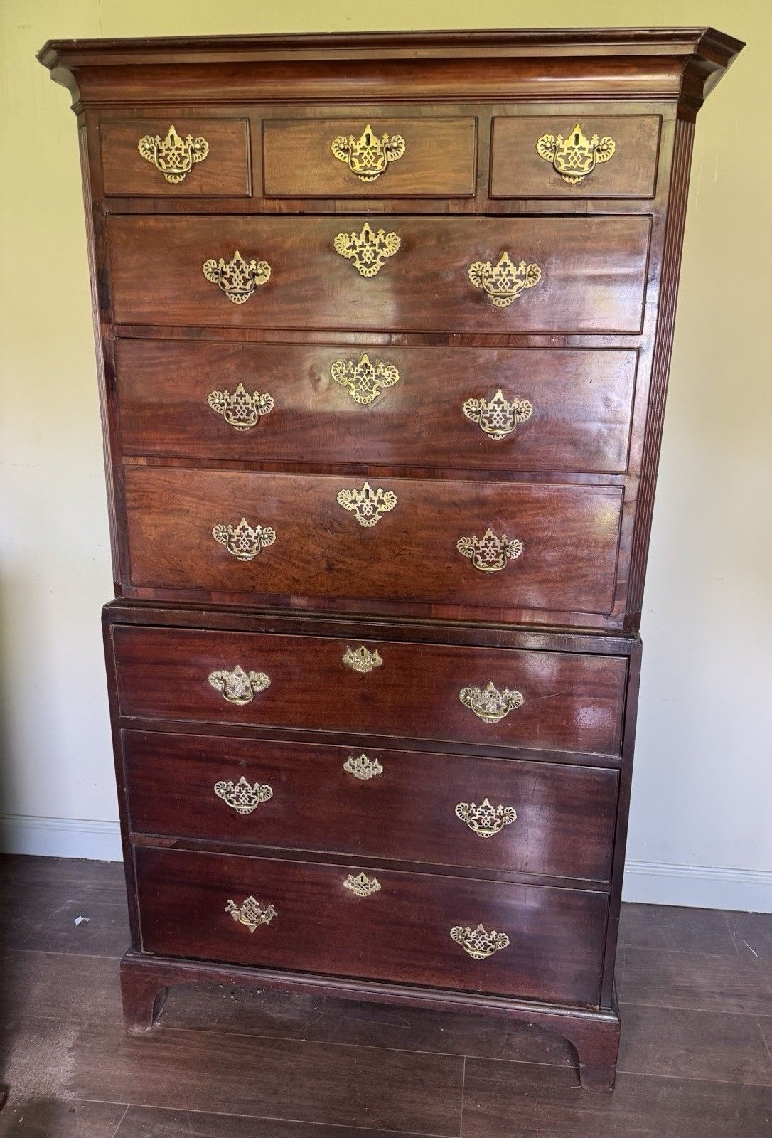 George III Mahogany Chest On Chest Secretaire Tallboy photo for sale
