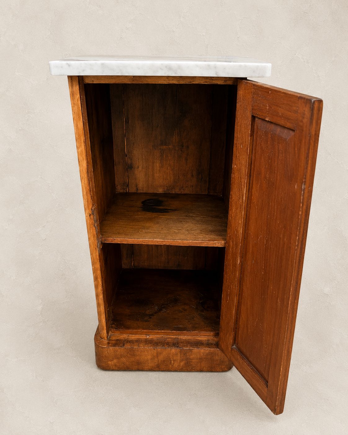 Near Pair Of Marble Topped Figured Mahogany Bedside Cabinets Circa 1930 photo 1495.0