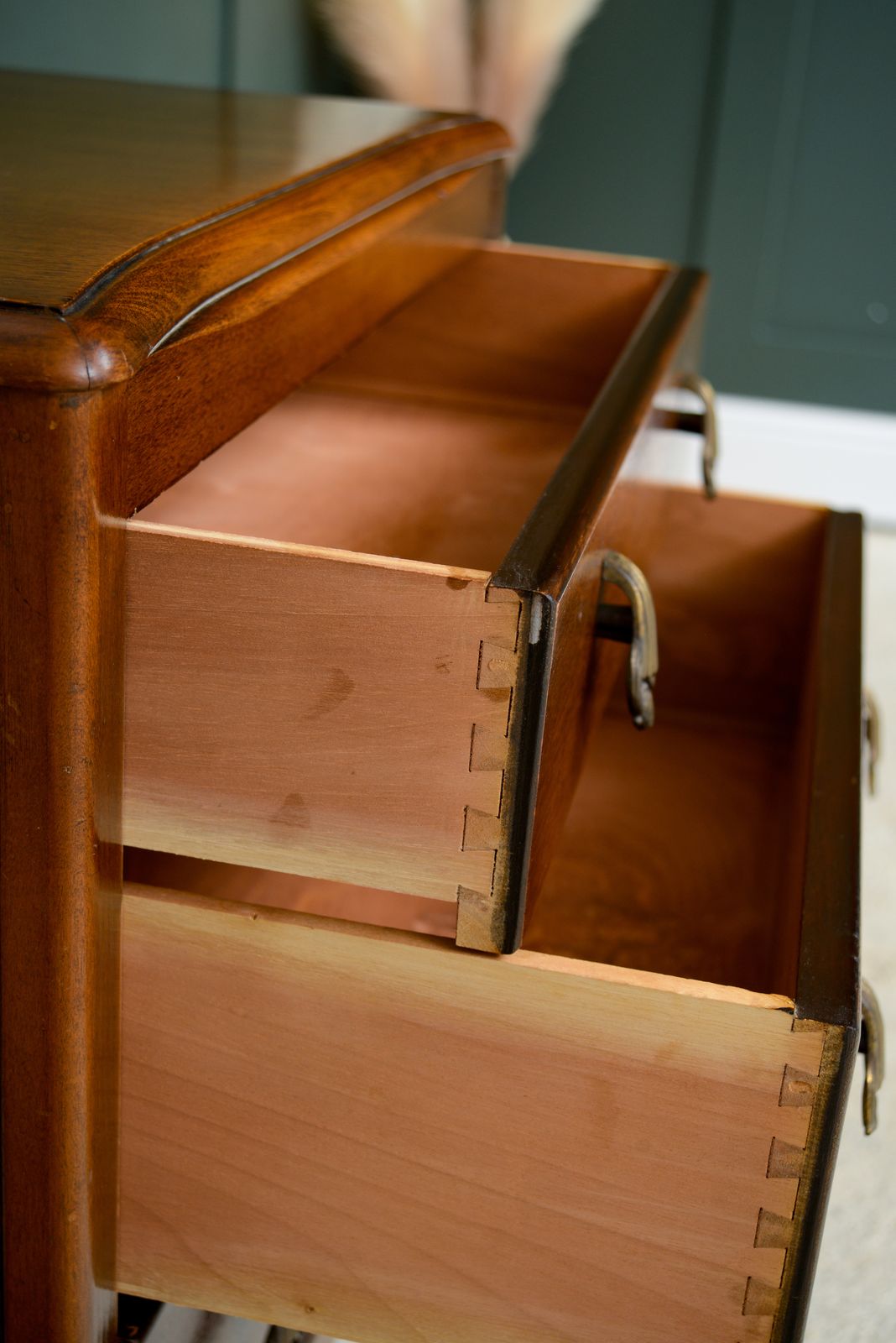 Lebus Oak Dressing Drawers   1940s   Removable Mirror photo vintage
