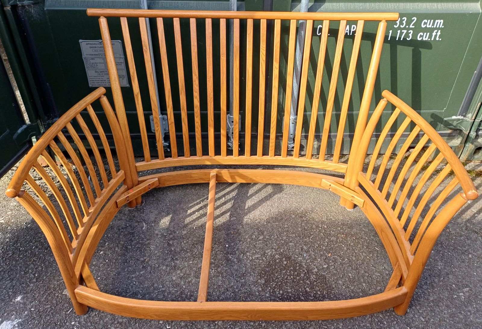 Ercol Renaissance 2 Seat Sofa   Ercol Fabric   Light Finish To Frame   Free Delivery Within 50 Miles, Further Afield "At Cost". photo buy