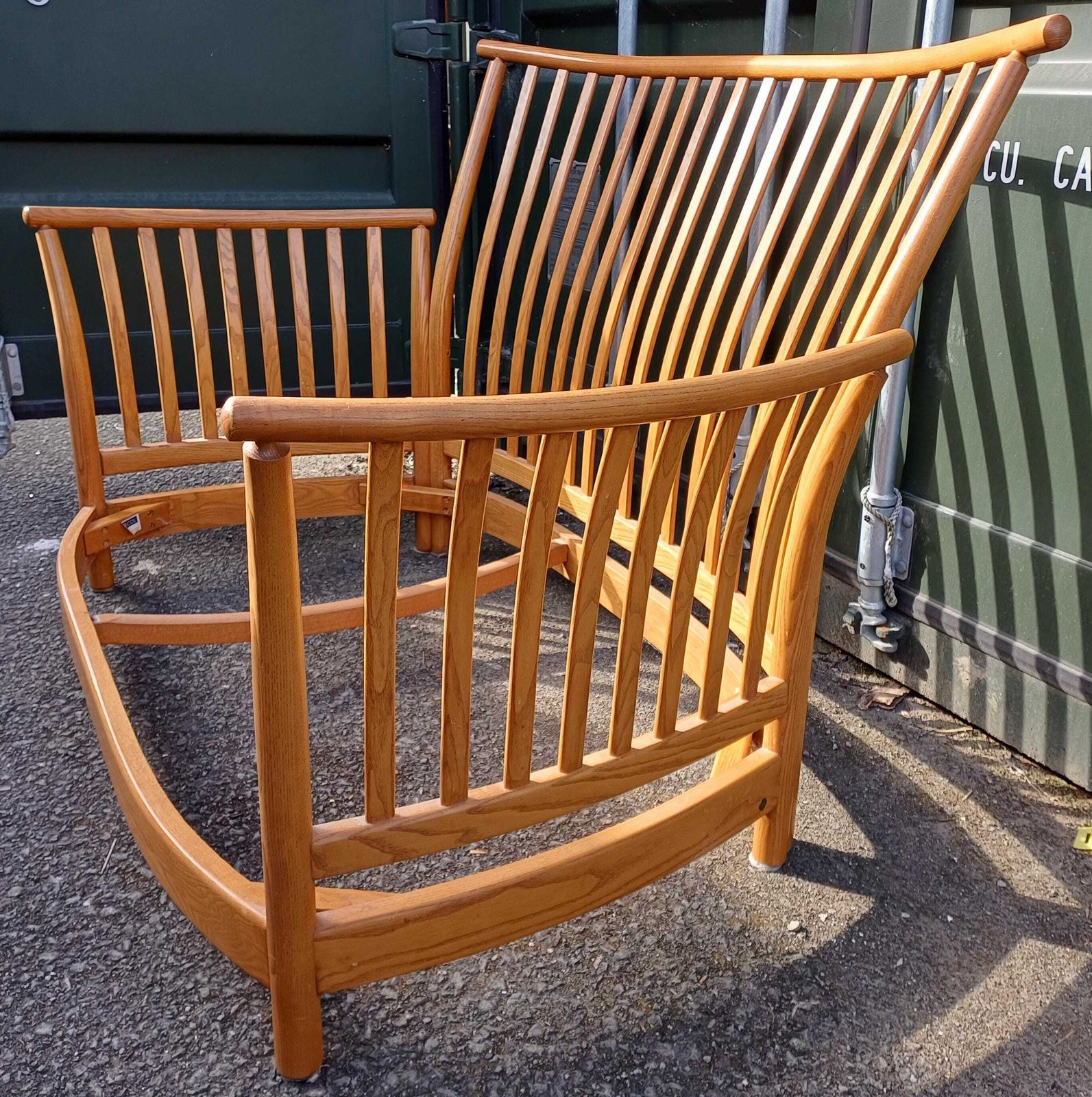 photo for sale Ercol Renaissance 2 Seat Sofa   Ercol Fabric   Light Finish To Frame   Free Delivery Within 50 Miles, Further Afield "At Cost".
