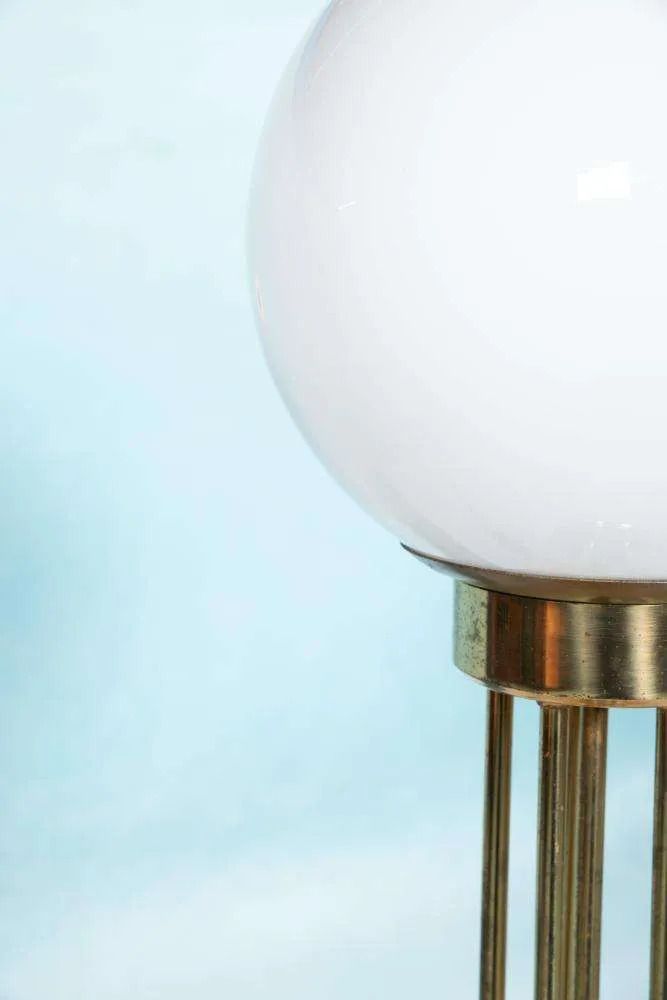 Vintage Globe Lamp Woja Messing, Vloer /Tafellamp Jaren 60/70. photo Verlichting