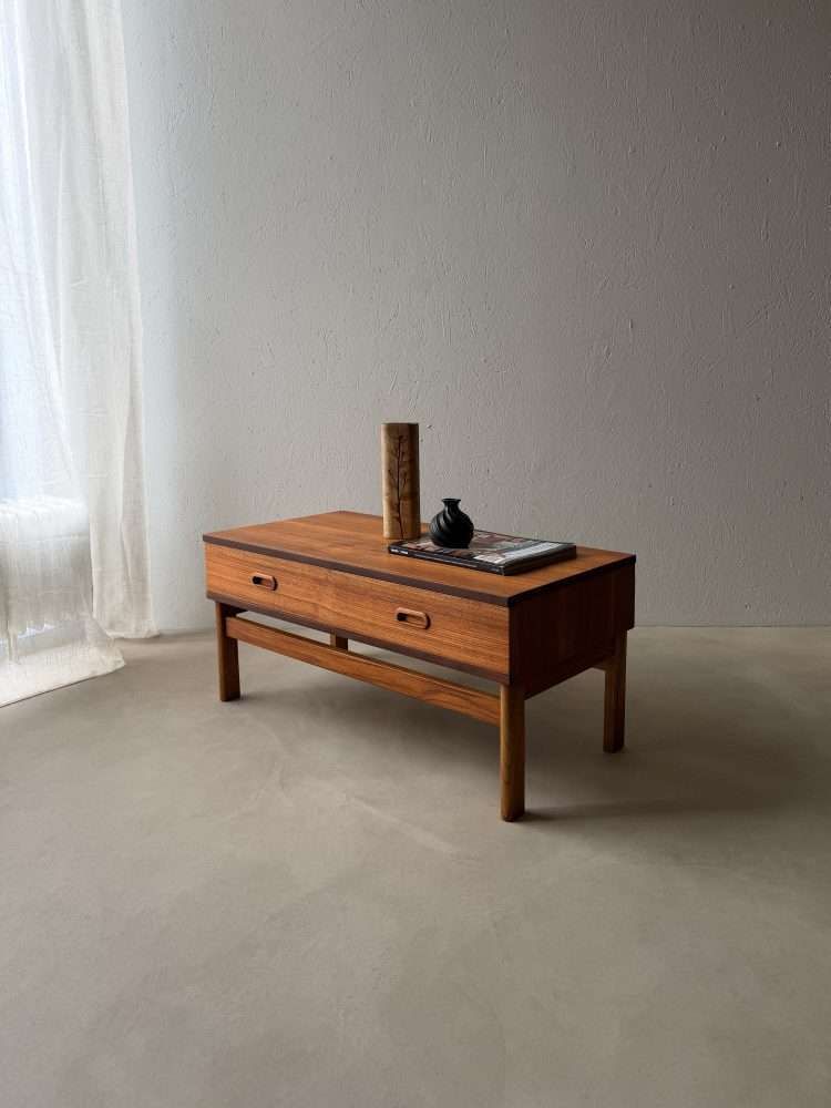 Japandi Lowboard Teak Chest Of Drawers 1960s Scandinavian