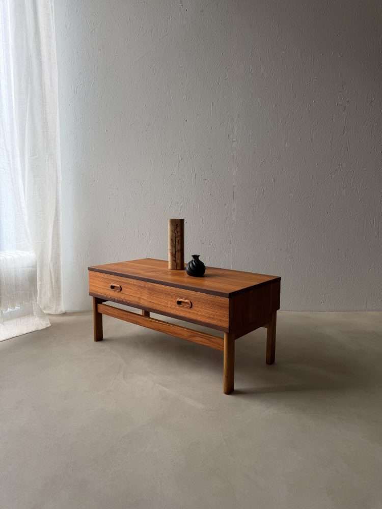 photo furniture Japandi Lowboard Teak Chest Of Drawers 1960s Scandinavian