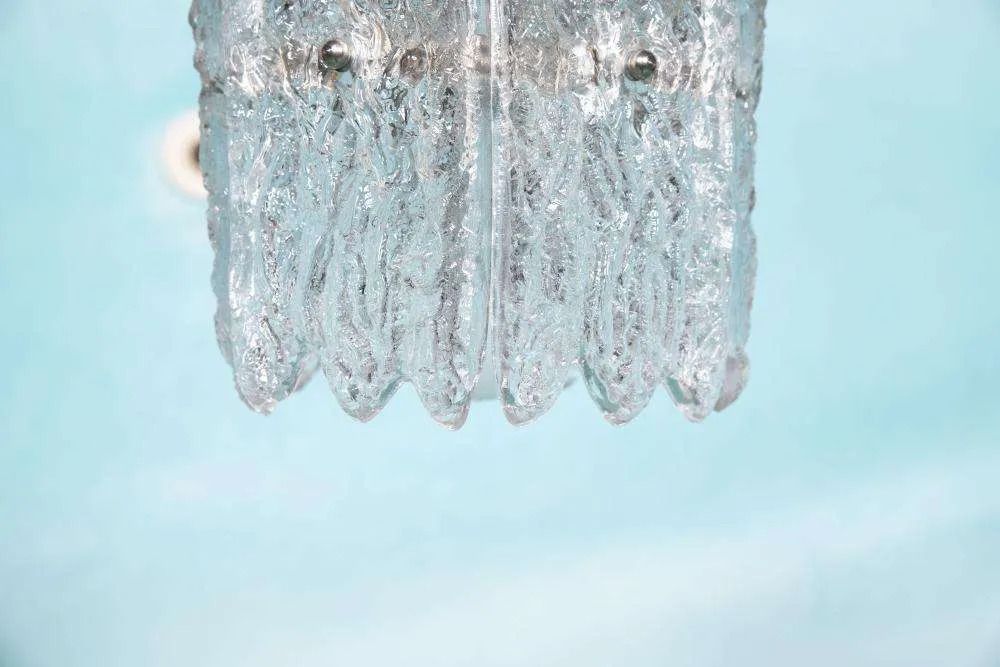 photo furniture Vintage Glass Hanging Lamp Orrefors, Space Age Fagerlund Lamp.
