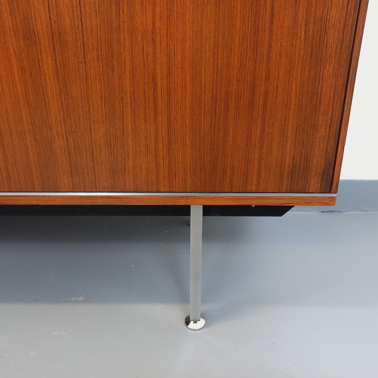 Modernist Sideboard By Alain Richard In Rosewood And Chromed Metal photo vintage
