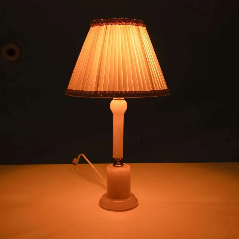 Boho Chic Natuurstenen Tafellamp, Mid Century Onyx Tafellamp.