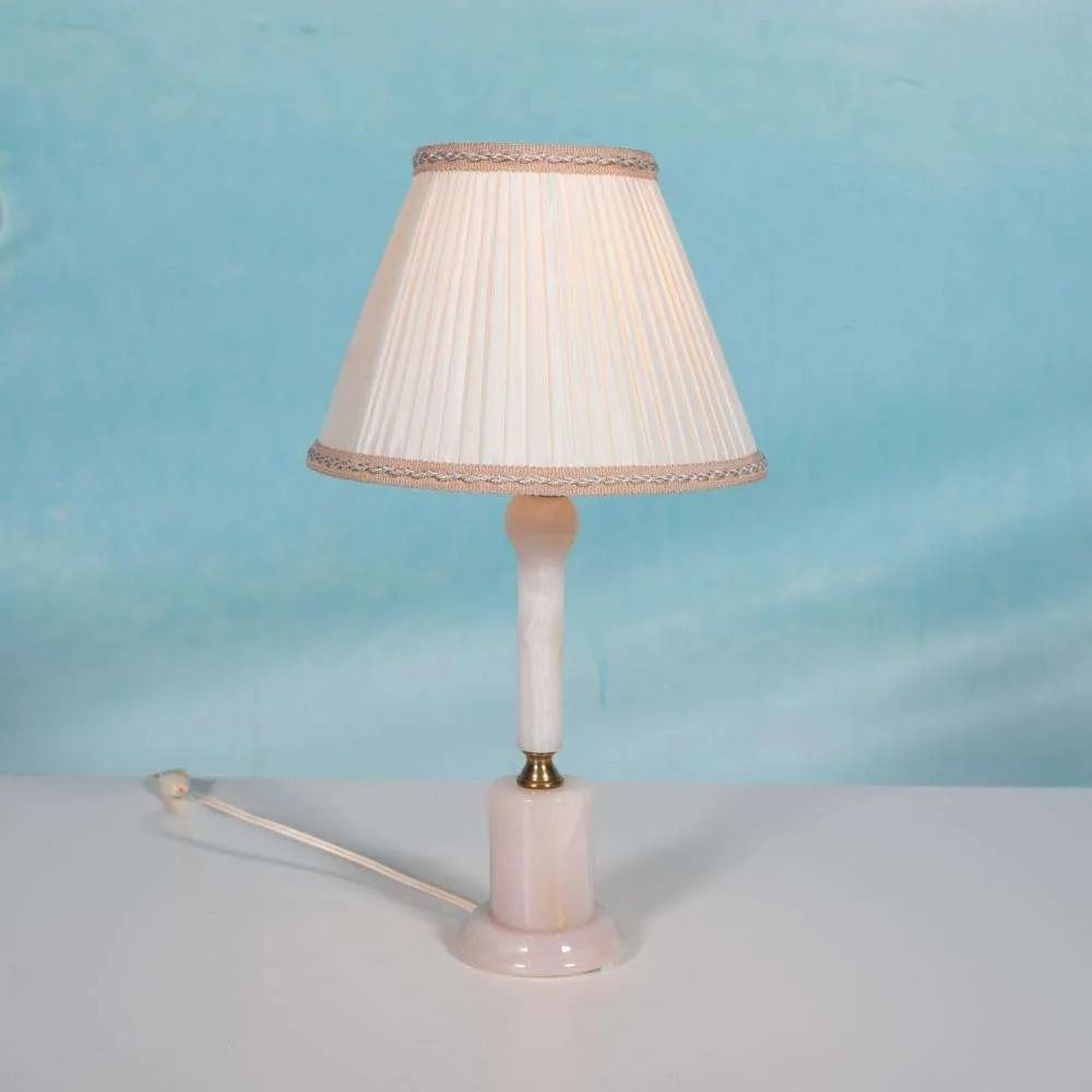 Boho Chic Natuurstenen Tafellamp, Mid Century Onyx Tafellamp. photo for sale