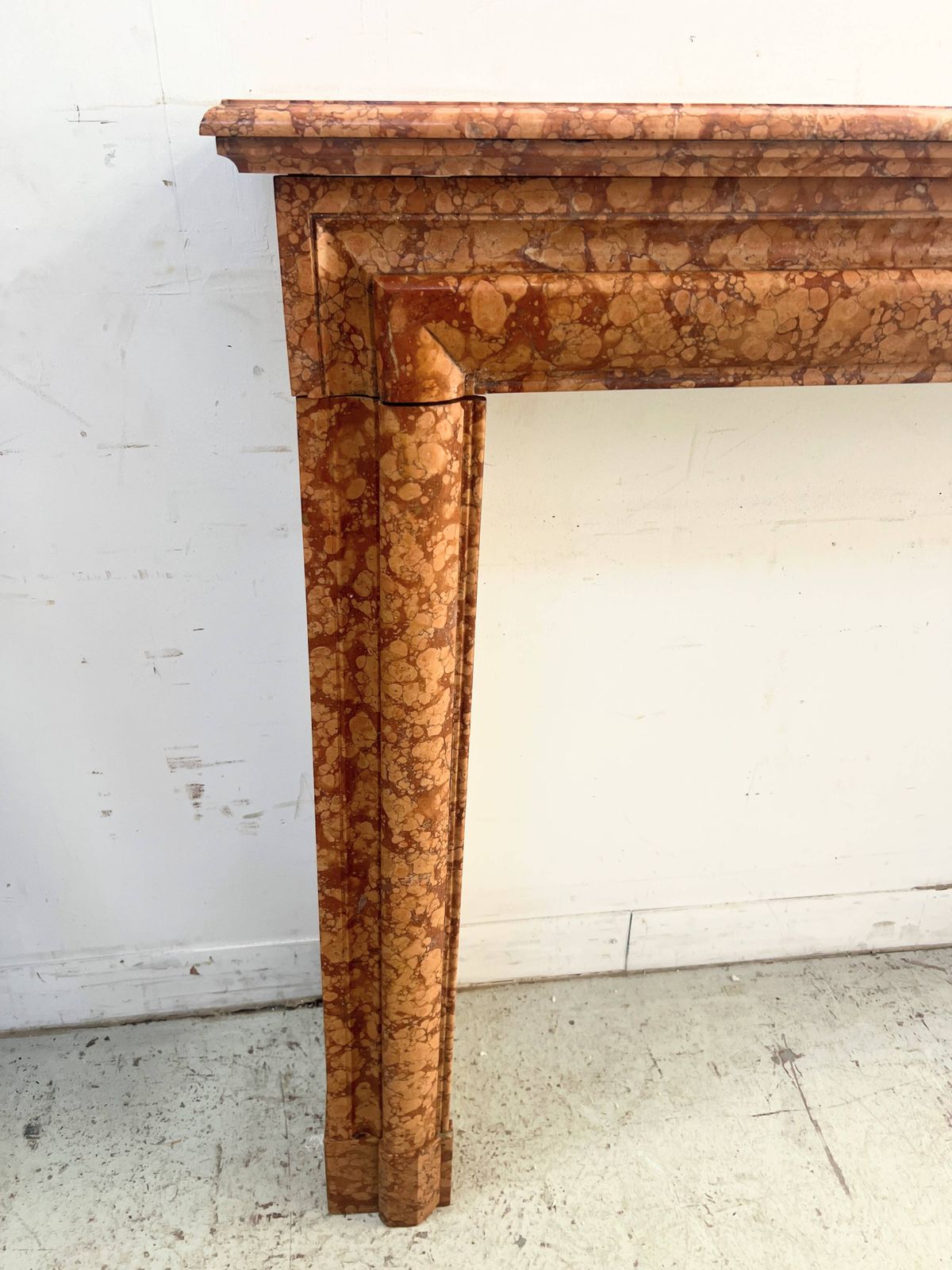 Louis XIV Style Fireplace In Speckled Breccia Marble, 19th Century photo Home Fixtures