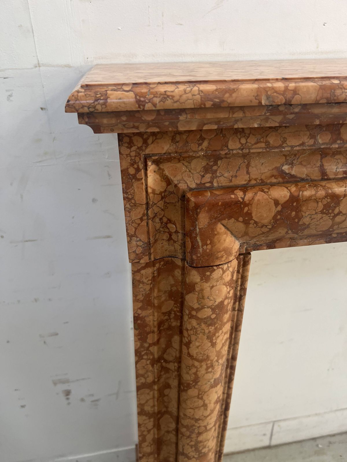Louis XIV Style Fireplace In Speckled Breccia Marble, 19th Century photo 5454.0