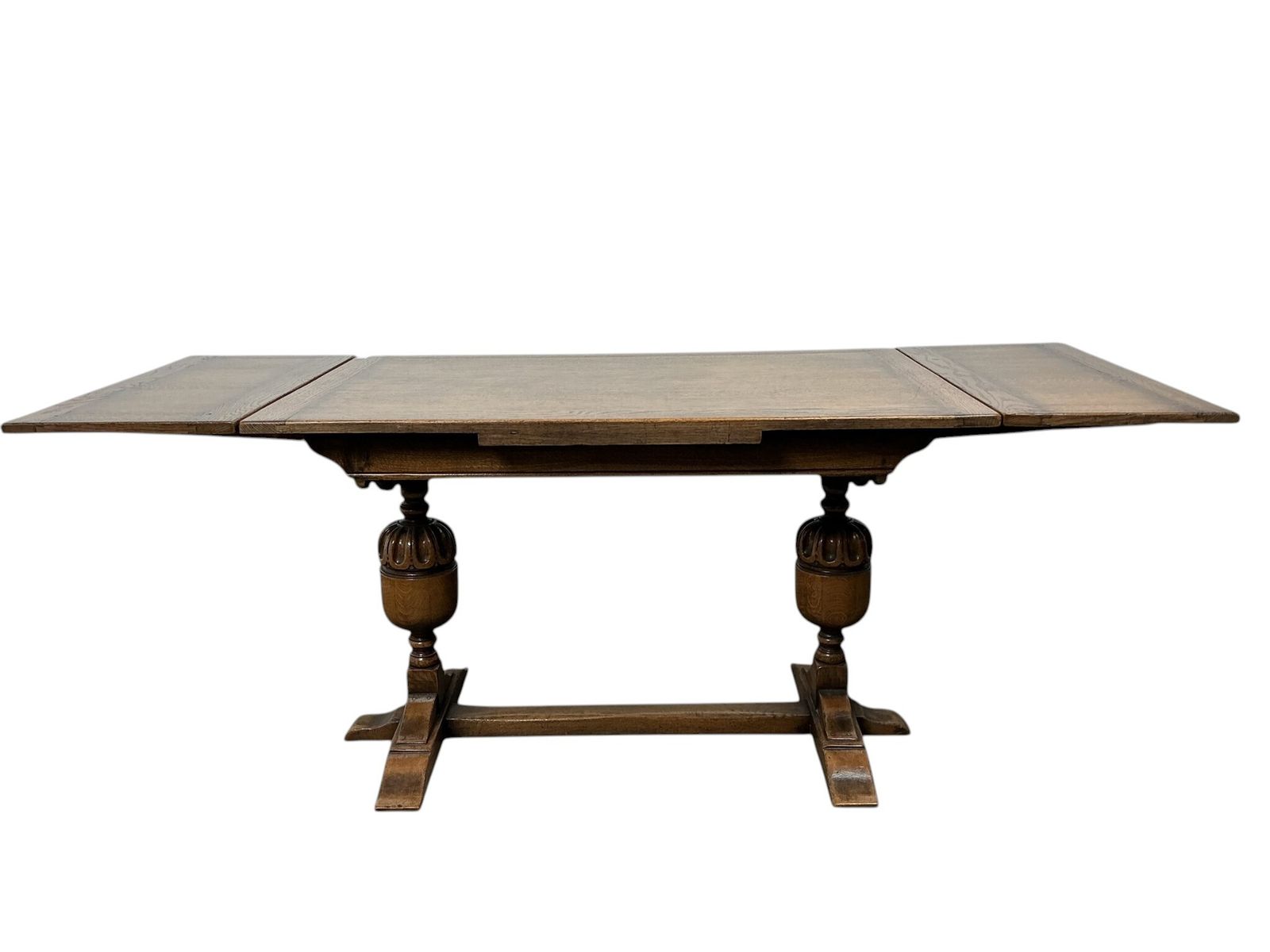 Vintage Oak Extending Dining Table With 6 Chairs photo Furniture