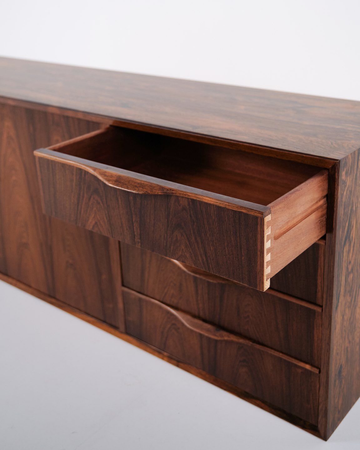 Wall Mounted Sideboard   Rosewood   Erling Torvits   Klim Furniture Factory   1950s photo vintage