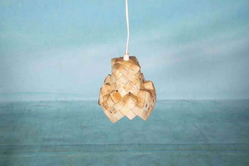Vintage Scandinavian Pendant Lamp From The 1960s, Japandi Pendant. photo for sale