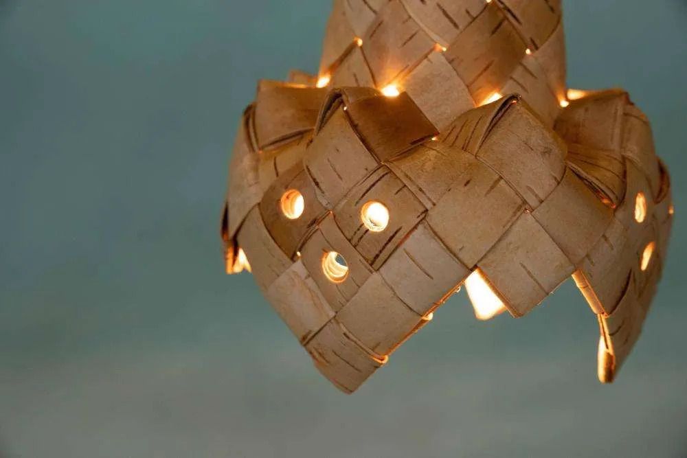 photo furniture Vintage Scandinavische Hanglamp Ca. Jaren 1960, Japandi Hanglamp.