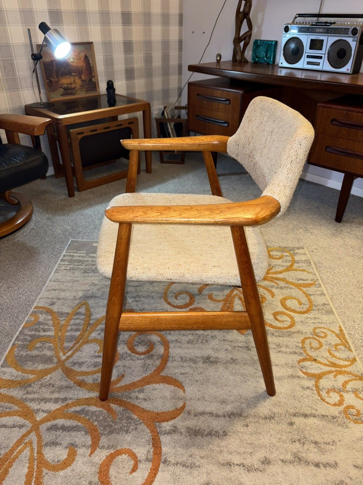 photo buy Mid Century Danish Teak Glostrup Dining/Desk Armchair G Plan Era Retro Mcm