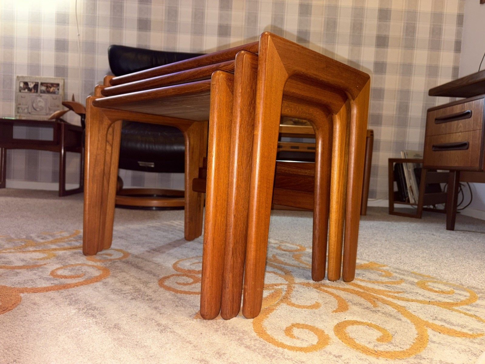 Mid Century Danish Salin Teak Nest Of Tables G Plan Era  Retro Vintage photo furniture