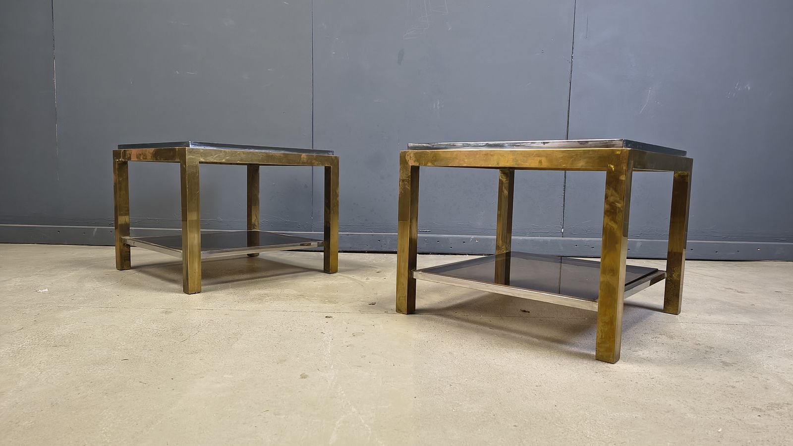 Pair Of Side Tables Byjean Charles, 1970s photo for sale