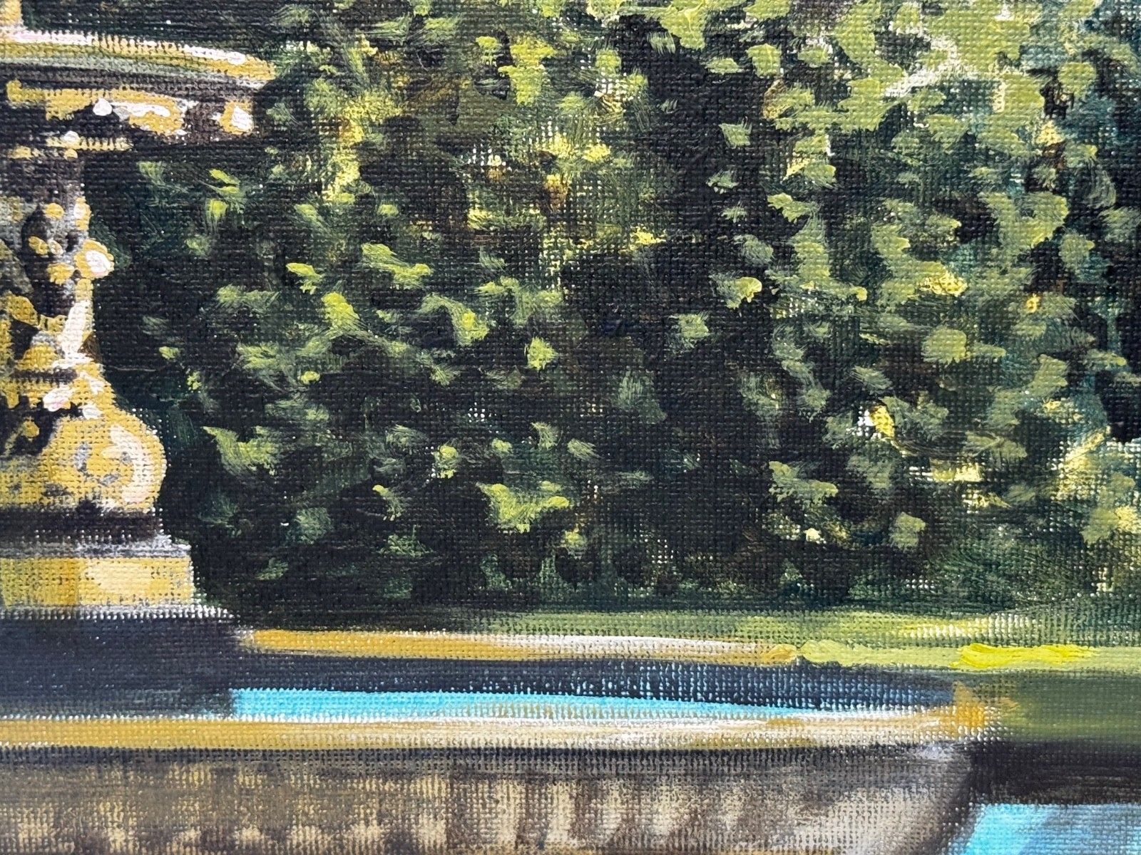 Art 21st Century Painting Crown Of The Capital At Dawn Edinburgh Castle With The Ross Fountain photo
