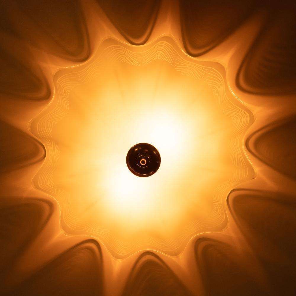 287.0 Vintage Glazen Plafondlamp Uit De Jaren 1970, Space Age Plafondlamp photo