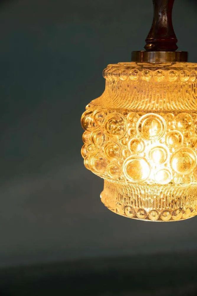 Verlichting Vintage Scandinavische Glazen Hanglamp – Bubbles Glass Pendant. photo