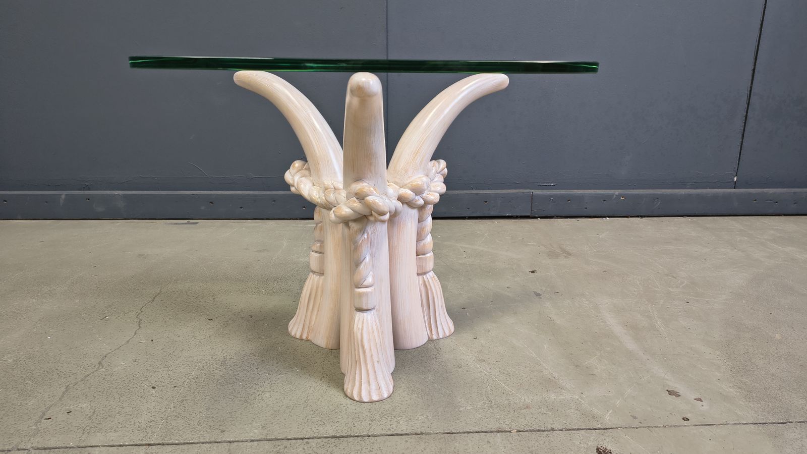 Vintage Faux Tusk Side Table By Sergio Longione, 1980s photo vintage