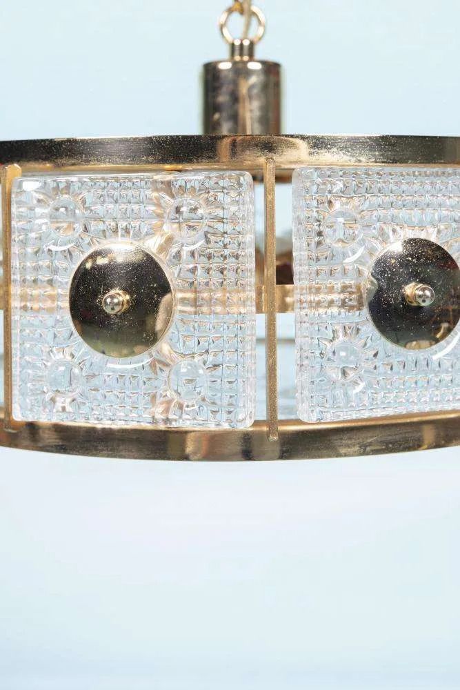 Vintage Design Hanging Lamp Orrefors Sweden, Carl Fagerlund. photo vintage