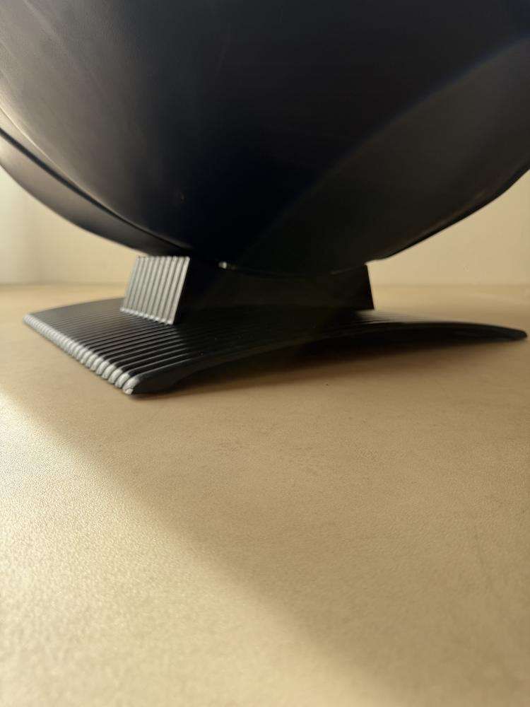 Artifort Wave F773 Fauteuil Zwart Leer Peter Van Der Ham 1985 photo vintage