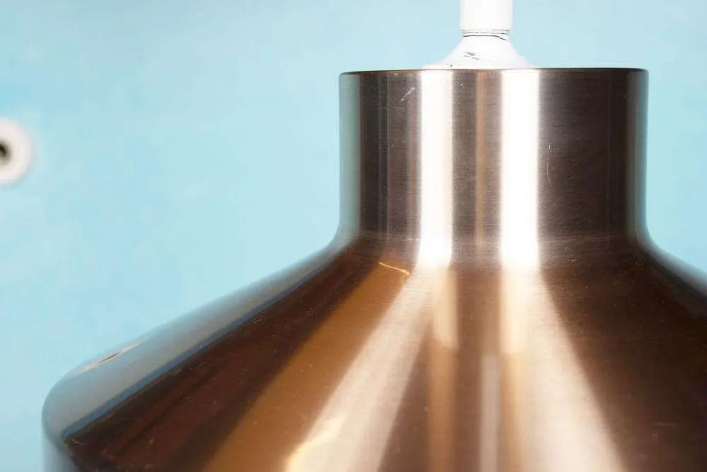 Vintage Aluminum Pendant Lamp From The 60s/70s, Dining Table Lamp. photo Lighting