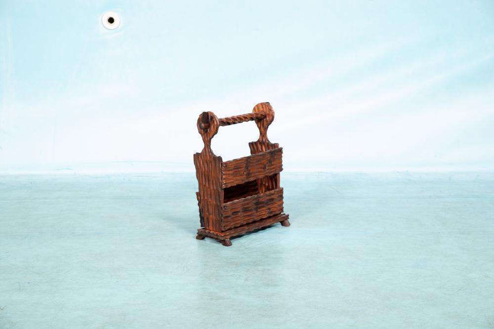 Brutalist Wooden Reading Holder 70s, Spanish Magazine Rack photo 77.0
