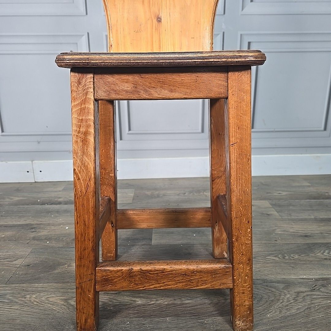 Retro Vintage Stool Chair Handmade Wooden Children's Seat Unusual Homemade photo Furniture