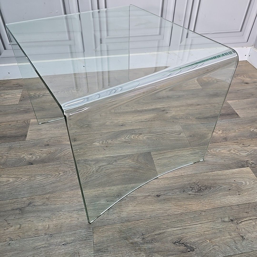 photo furniture Vintage Glass Coffee Table Vintage Italian Mid Century Modern Style Curved