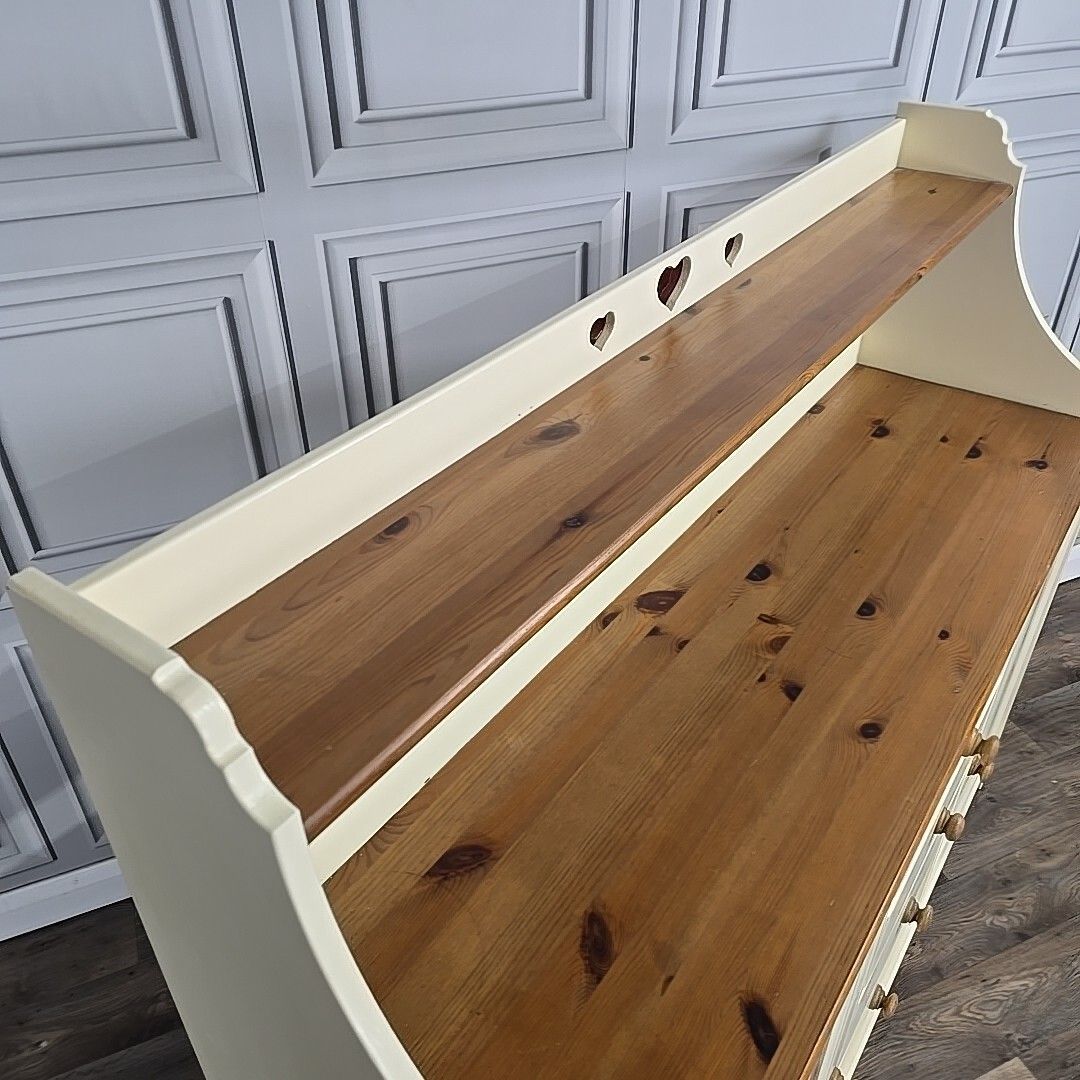 Vintage Sideboard Cabinet  Shabby Chic Solid Pine Wooden Kitchen Washstand Retro photo 330.0