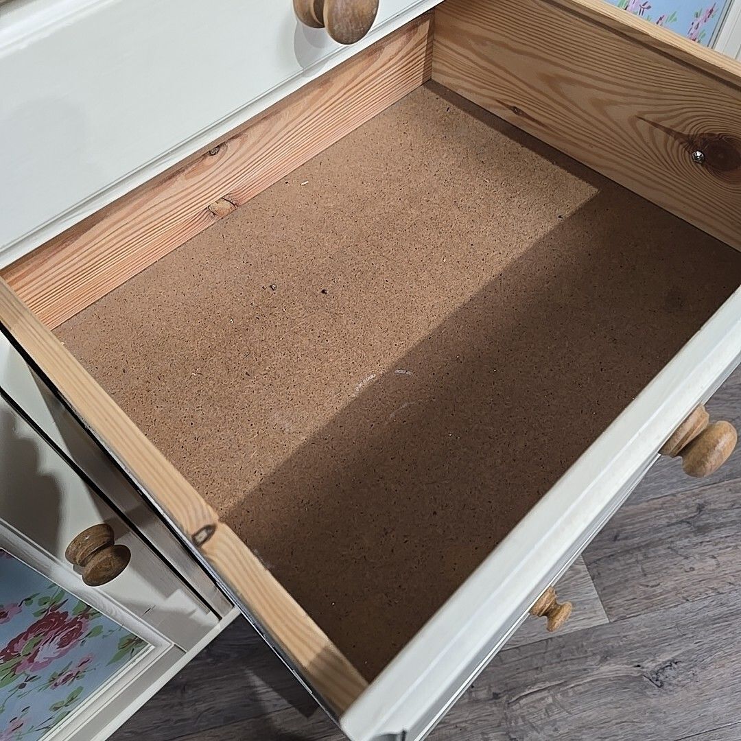 photo vintage Vintage Sideboard Cabinet  Shabby Chic Solid Pine Wooden Kitchen Washstand Retro