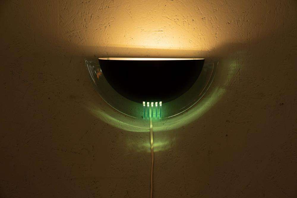 photo furniture Memphis Wall Lamp 1980s, Space Age Uplight.
