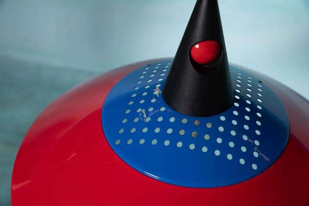 Memphis Style Pendant Lamp 1980s, Children's Room Red Blue Black. photo 86.0