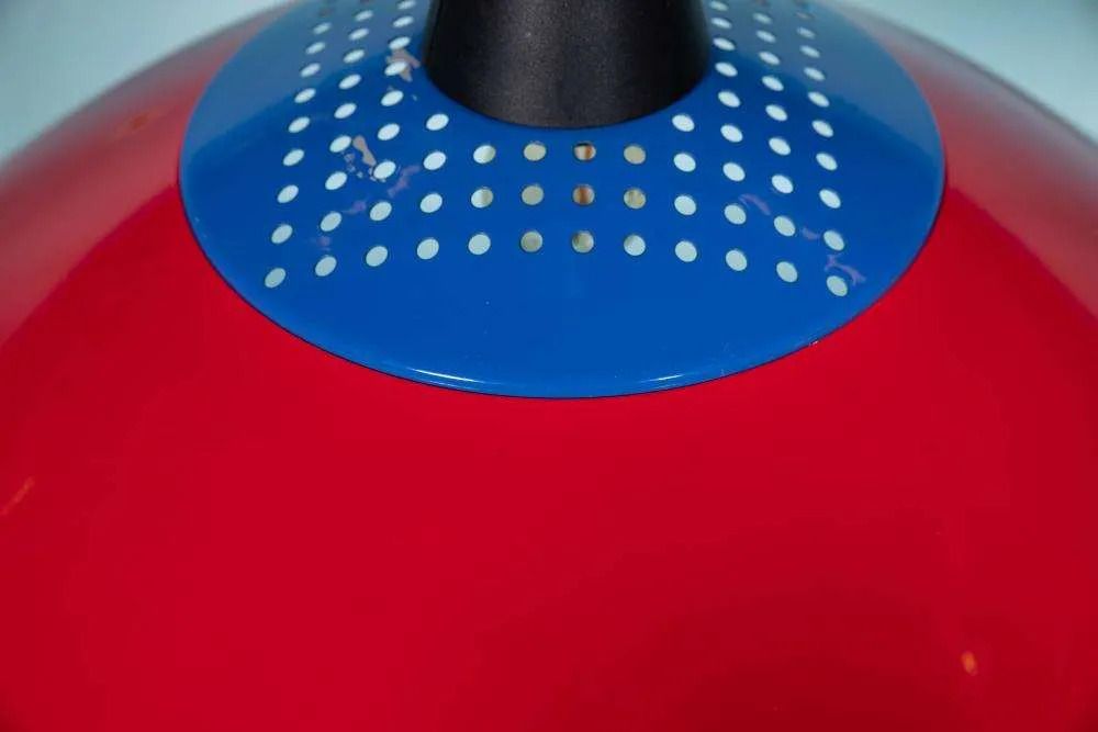 Memphis Style Pendant Lamp 1980s, Children's Room Red Blue Black. photo vinterior