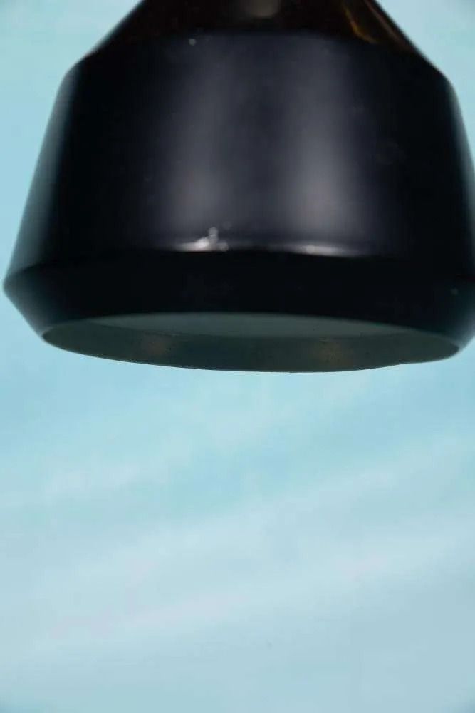 Vintage Design Hanglamp Uit De Jaren 1970, Zwart Wit Retrolamp. photo 127.0