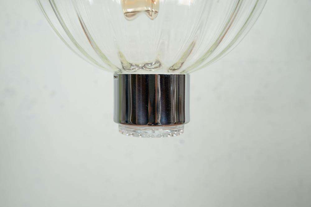photo for sale Space Age Glazen Bollamp, Mid Century Modern Glazen Hanglamp, Jaren Zestig/60s.