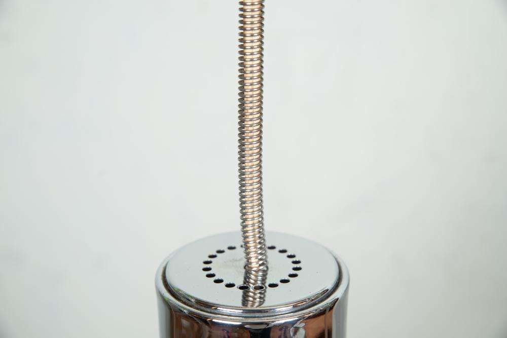 photo vinterior Space Age Glazen Bollamp, Mid Century Modern Glazen Hanglamp, Jaren Zestig/60s.