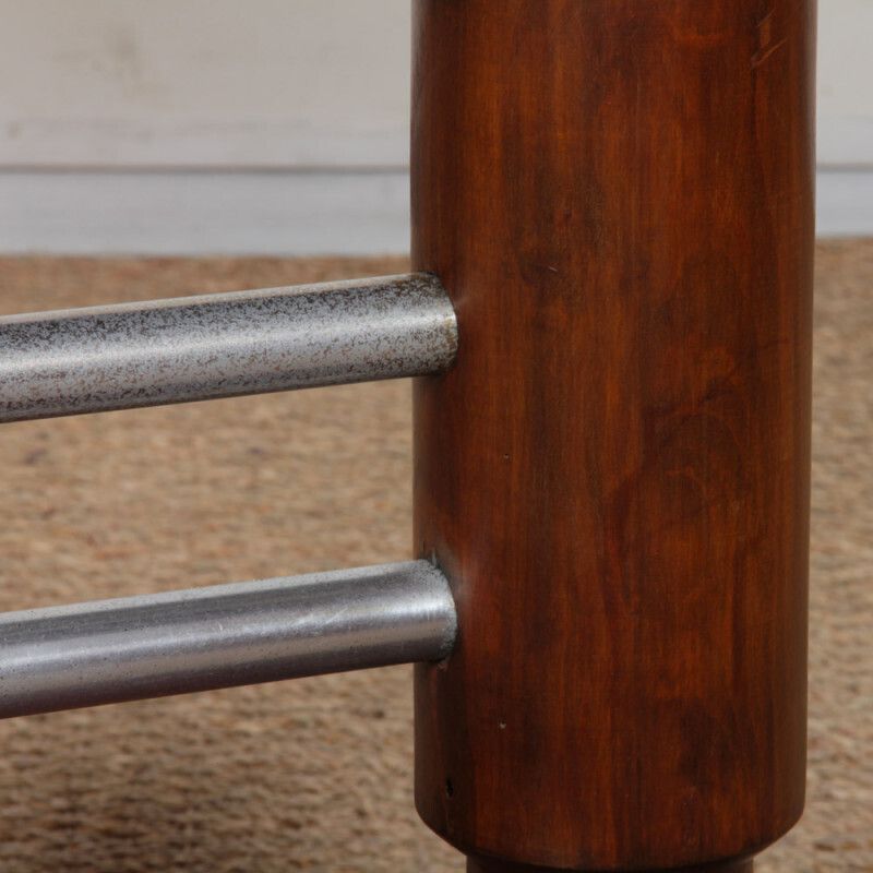 Modernist Coffee Table In Wood And Chrome Plated Metal, 1930. photo 1109.0
