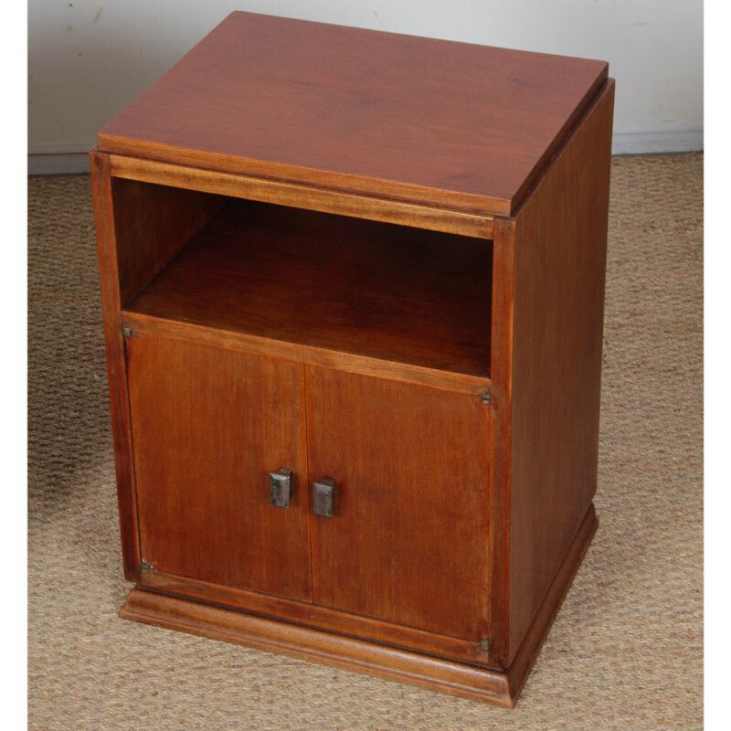 Pair Of Wooden Bedside Tables, French Craftsmanship From The 1940s. photo furniture