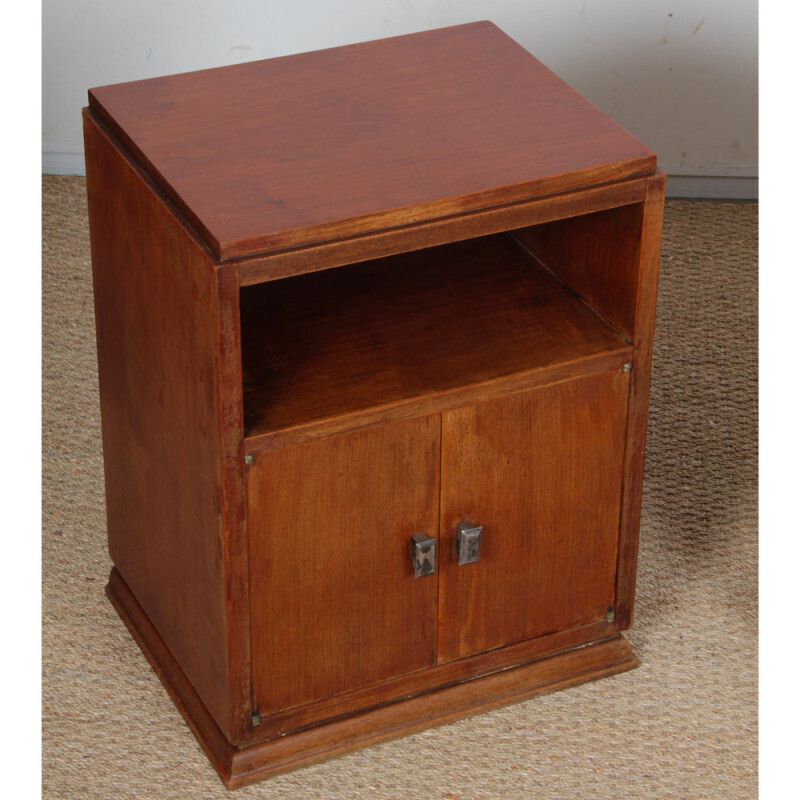 Pair Of Wooden Bedside Tables, French Craftsmanship From The 1940s. photo for sale