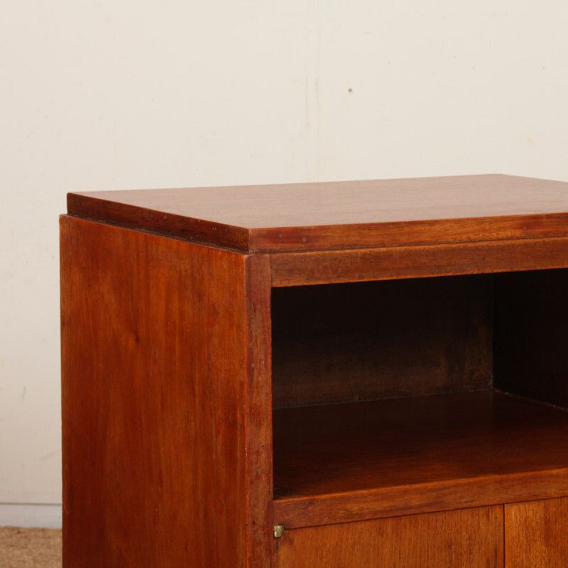 Pair Of Wooden Bedside Tables, French Craftsmanship From The 1940s. photo vintage