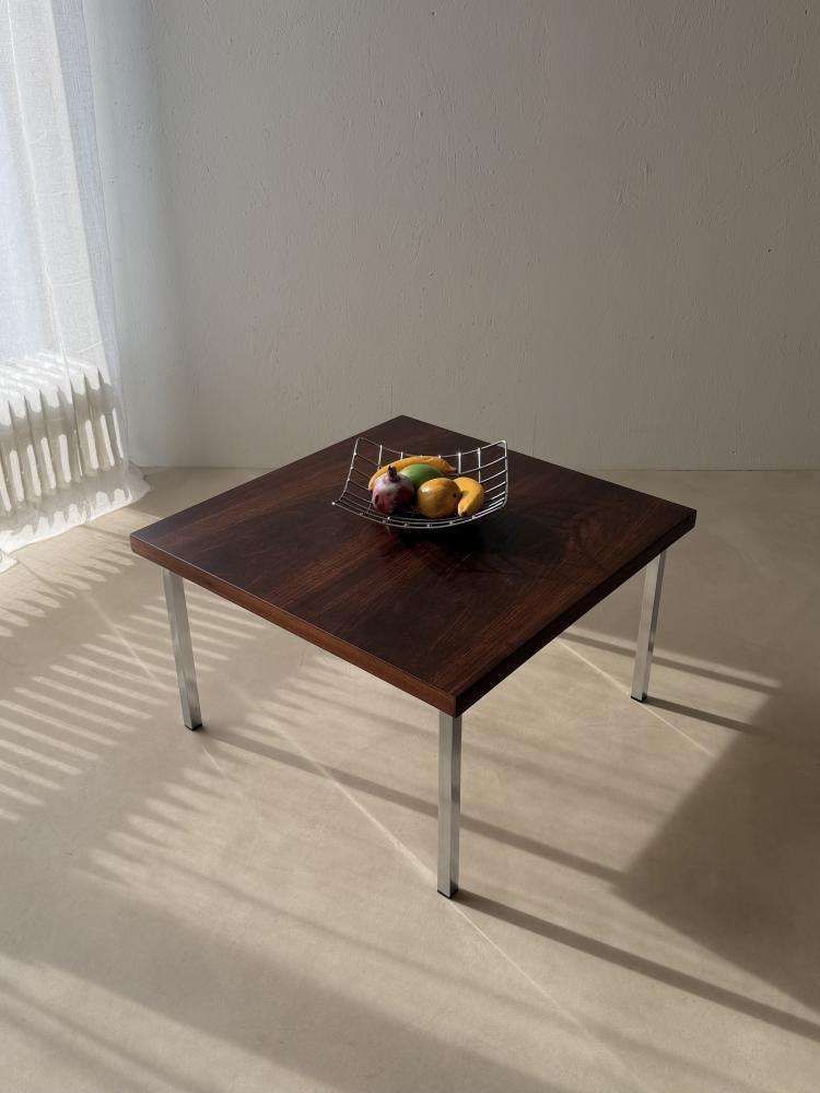Vintage Palissander Salontafel Chroom Jaren 1960